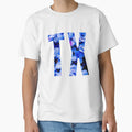 Blue Floral Tx T-Shirt - Custom Art Print for Adults - T-Shirt, Sweatshirt, Hoodie