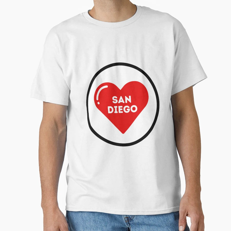I Love San Diego T-Shirt - Minimalist Print Unisex - T-Shirt, Sweatshirt, Hoodie