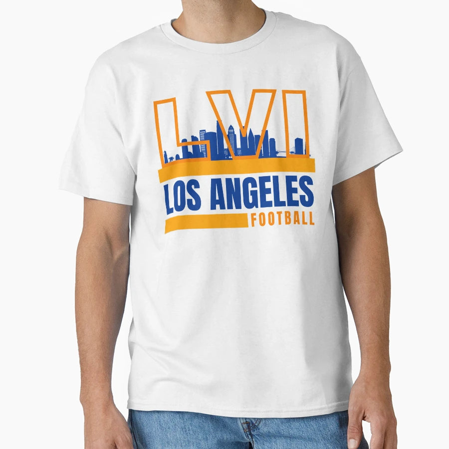 Los Angeles Football Yellow Blue Orange T-Shirt - Aesthetic Graphic Unisex - T-Shirt, Sweatshirt, Hoodie