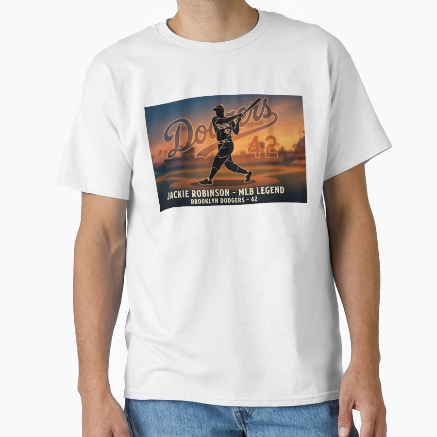 Jackie Robinson Dodgers Legend 42 T-Shirt - Fun Novelty Design Men Women - T-Shirt, Sweatshirt, Hoodie