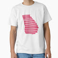 Atlanta Baseball Bat State Outline T-Shirt - Minimalist Print Unisex - T-Shirt, Sweatshirt, Hoodie