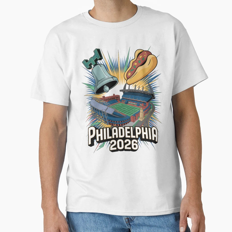 Philadelphia 2026 Liberty Bell Stadium T-Shirt - Aesthetic Graphic Unisex - T-Shirt, Sweatshirt, Hoodie