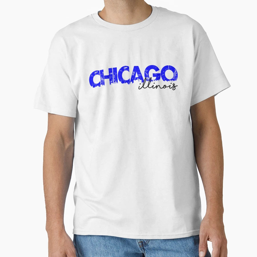 Chicago Illinois T-Shirt - Graphic Print Unisex - T-Shirt, Sweatshirt, Hoodie