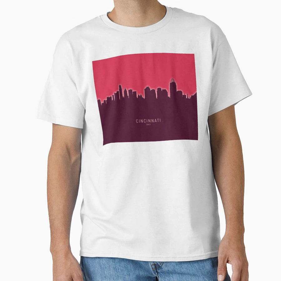 Cincinnati Ohio Skyline T-Shirt - Casual Everyday Wear for Adults - T-Shirt, Sweatshirt, Hoodie