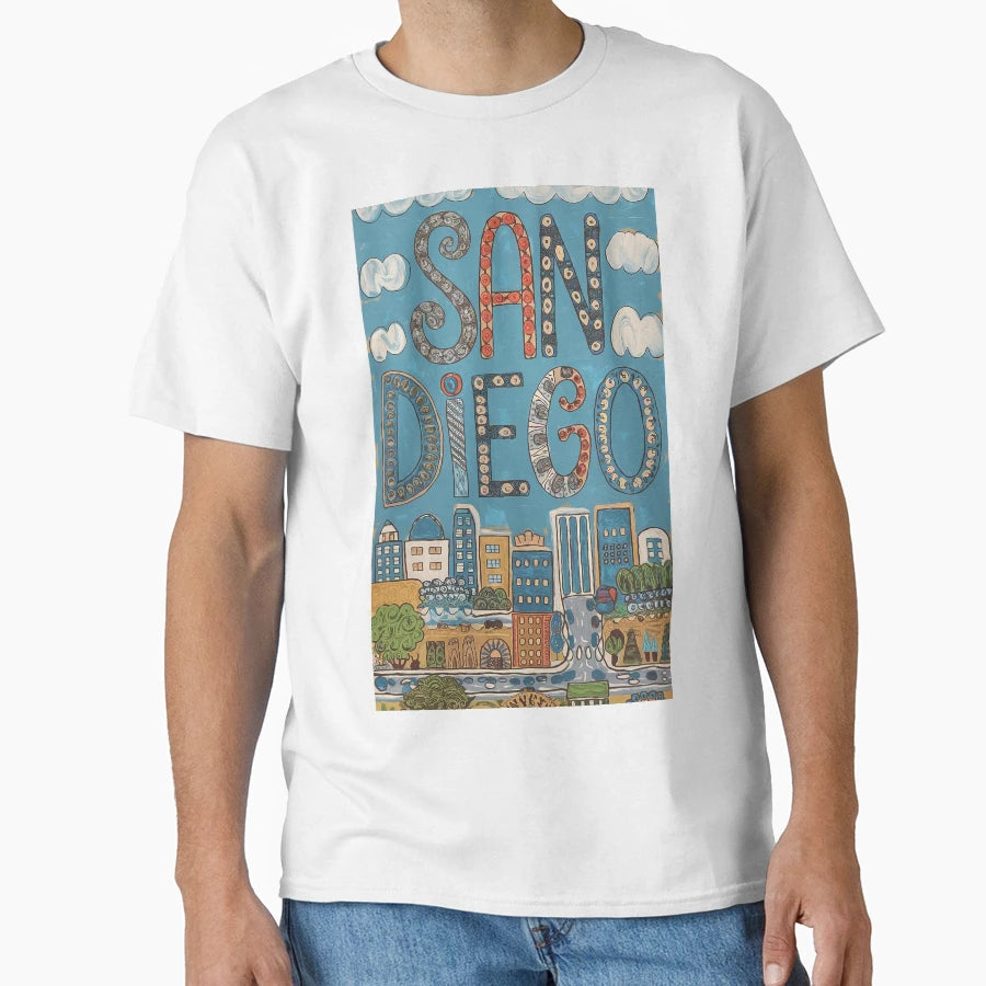 San Diego Whimsical City Life T-Shirt - Aesthetic Graphic for Adults - T-Shirt, Sweatshirt, Hoodie