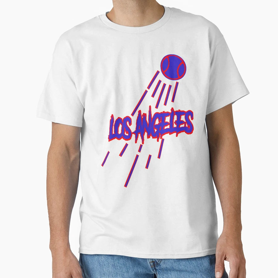 Los Angeles Baseball Redblue T-Shirt - Unique Graphic Men Women - T-Shirt, Sweatshirt, Hoodie