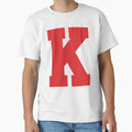 Alphabet Red K Sports Letter K T-Shirt - Unique Graphic Unisex - T-Shirt, Sweatshirt, Hoodie