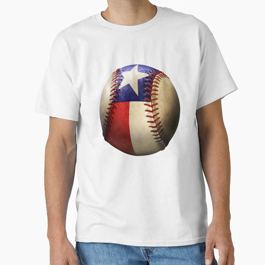 Texas Baseball Lover State Texas Flag T-Shirt - Unique Graphic Unisex - T-Shirt, Sweatshirt, Hoodie
