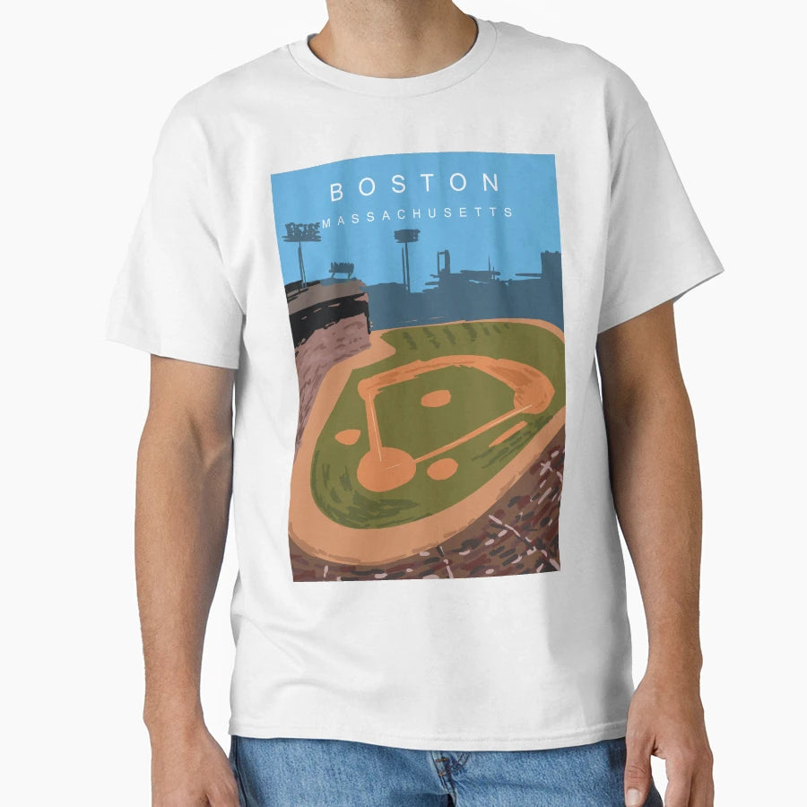 Boston Massachusetts T-Shirt - Custom Art Print Unisex - T-Shirt, Sweatshirt, Hoodie