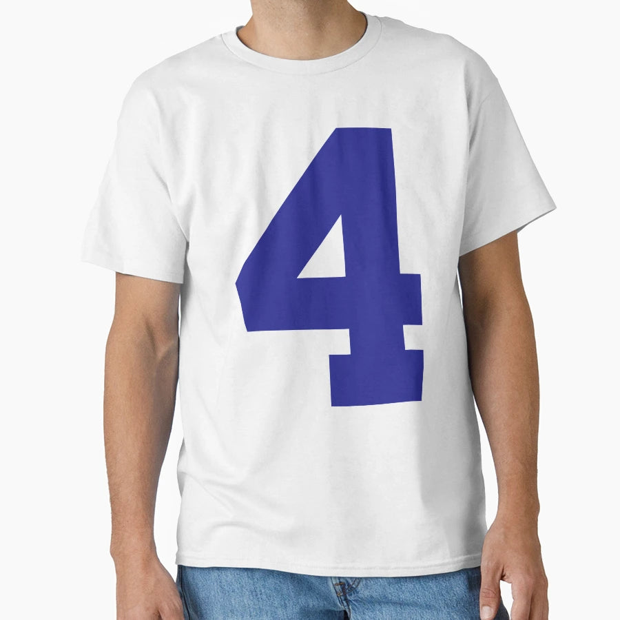 Number 4 Blue Four Sports Five T-Shirt - Fun Novelty Design Unisex - T-Shirt, Sweatshirt, Hoodie