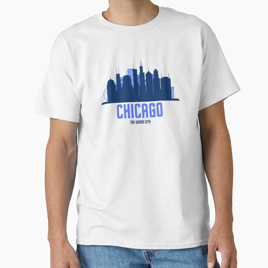 Chicago Windy City T-Shirt - Aesthetic Graphic Unisex - T-Shirt, Sweatshirt, Hoodie