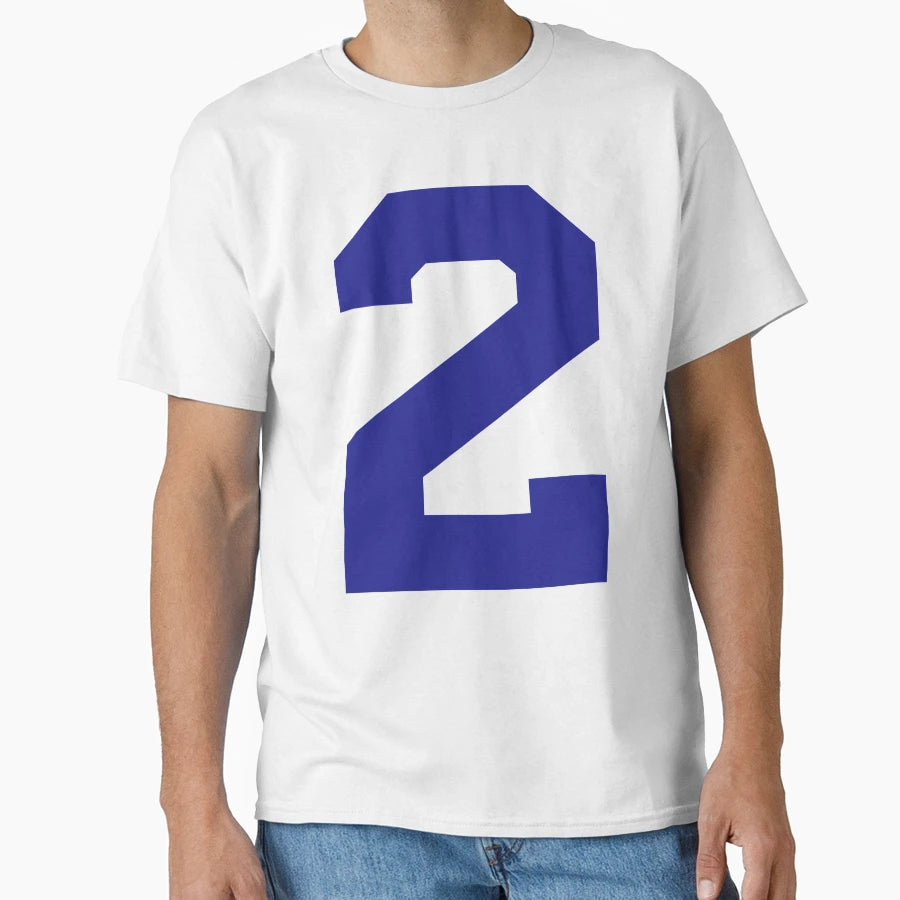 Number 2 Blue Two Sports Number Two T-Shirt - Unique Graphic Men Women - T-Shirt, Sweatshirt, Hoodie