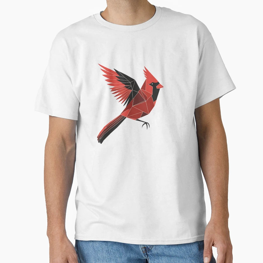 Minimalist Northern Cardinal Line T-Shirt - Casual Everyday Wear Unisex - T-Shirt, Sweatshirt, Hoodie