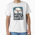 Seattle Baseball Cityscape T-Shirt - Casual Everyday Wear for Adults - T-Shirt, Sweatshirt, Hoodie