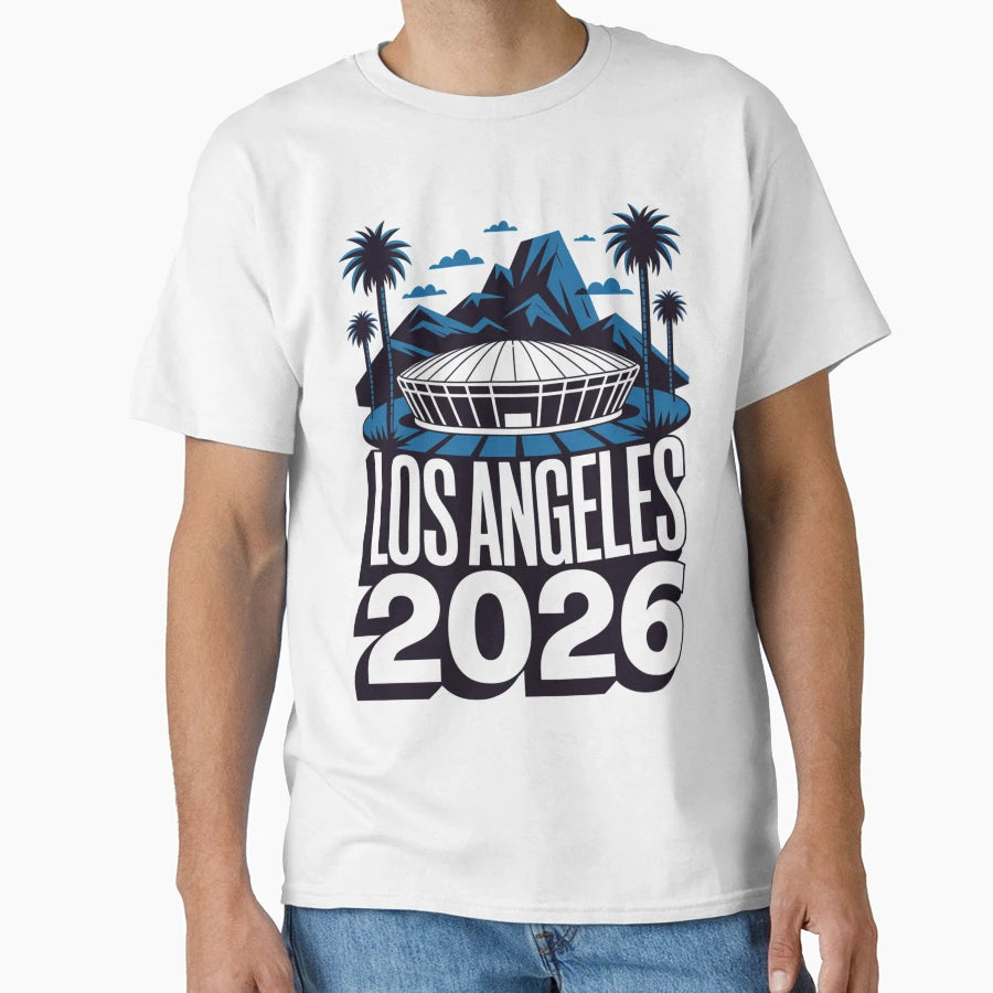 Los Angeles 2026 Palm Tree Sunset V22 T-Shirt - Trendy Graphic Unisex - T-Shirt, Sweatshirt, Hoodie