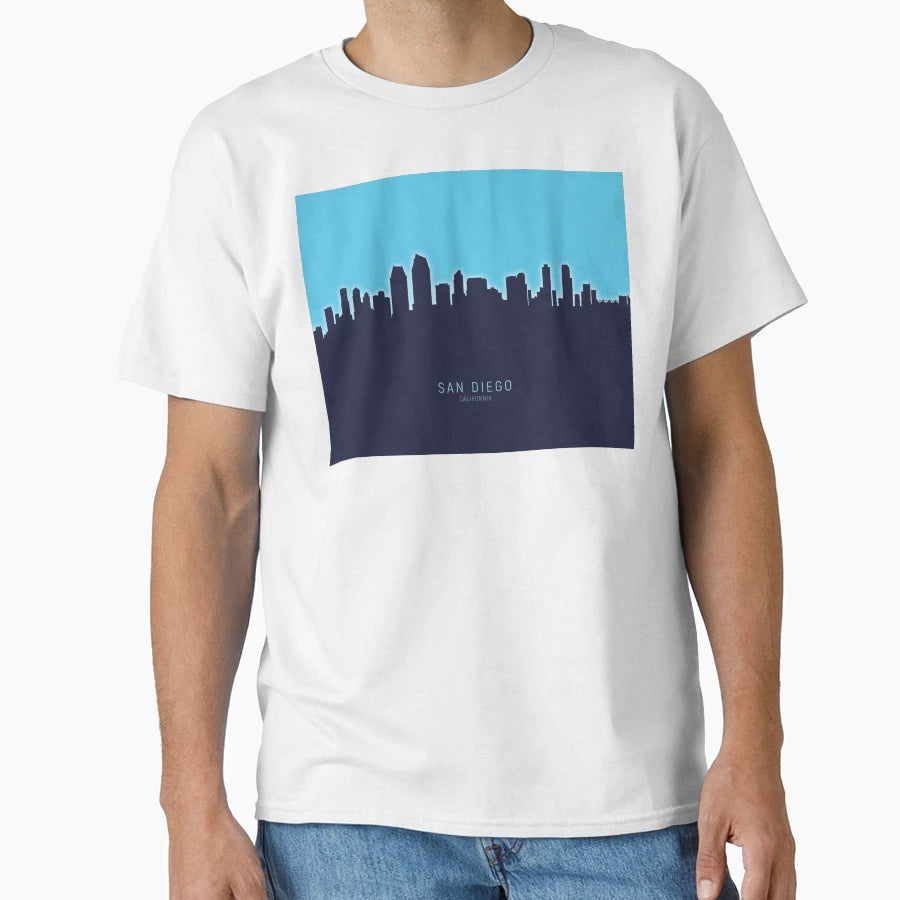 San Diego California Skyline T-Shirt - Fun Novelty Design Unisex - T-Shirt, Sweatshirt, Hoodie