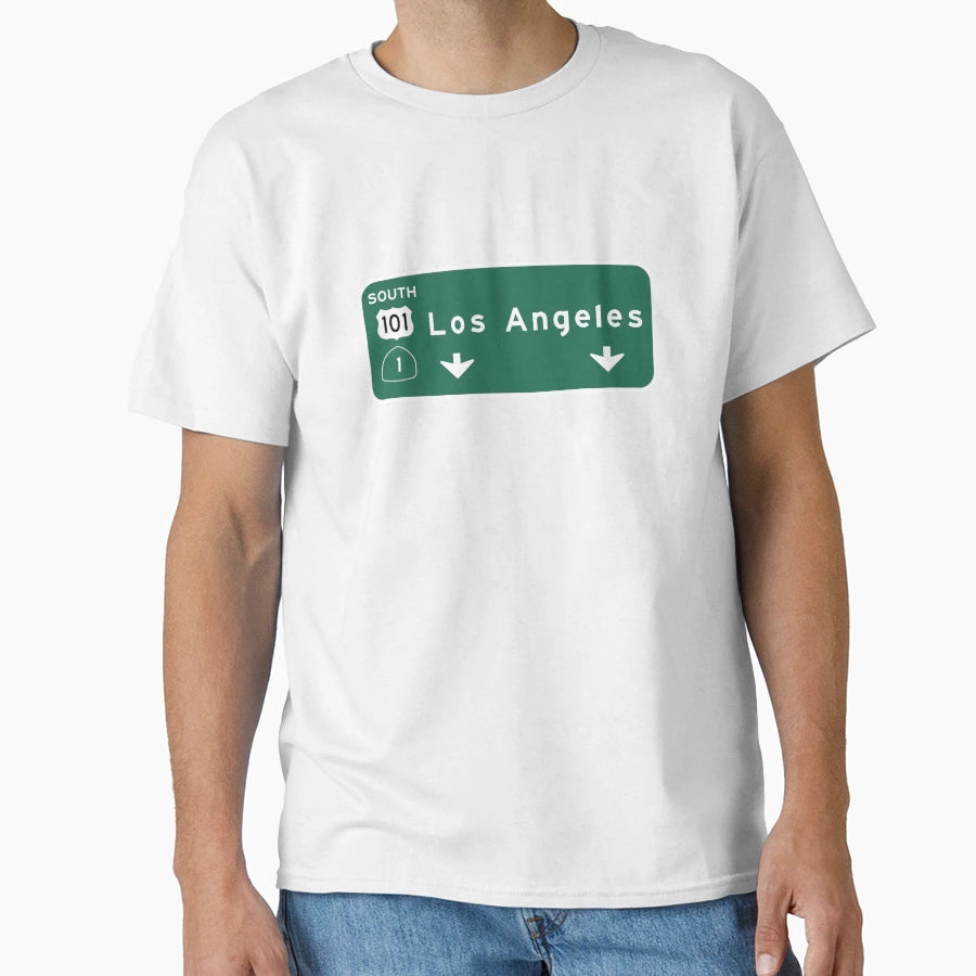 Los Angeles Ca 101 South Highway Sign T-Shirt - Novelty Apparel Men Women - T-Shirt, Sweatshirt, Hoodie