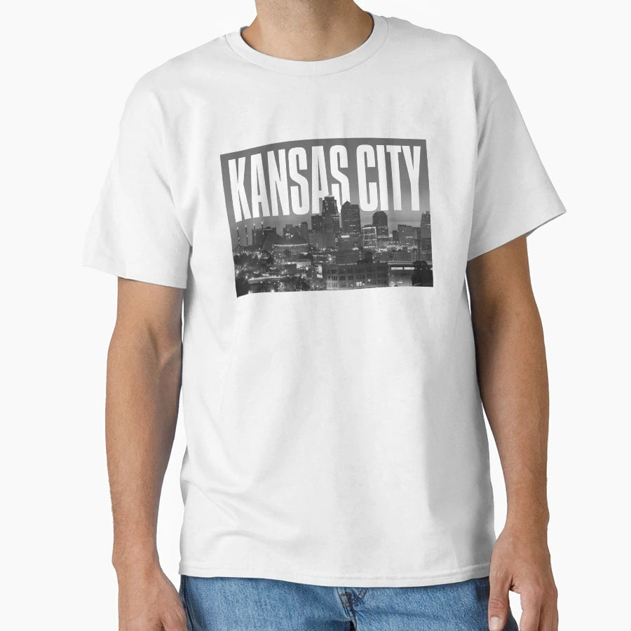 Kansas City Cityscape T-Shirt - Custom Art Print Men Women - T-Shirt, Sweatshirt, Hoodie