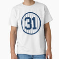 Aaron Hicks 31 Jersey Number T-Shirt - Casual Everyday Wear for Adults - T-Shirt, Sweatshirt, Hoodie