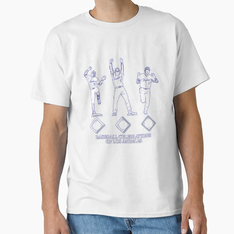 Baseball Celebrations Los Angeles T-Shirt - Fun Novelty Design Men Women - T-Shirt, Sweatshirt, Hoodie