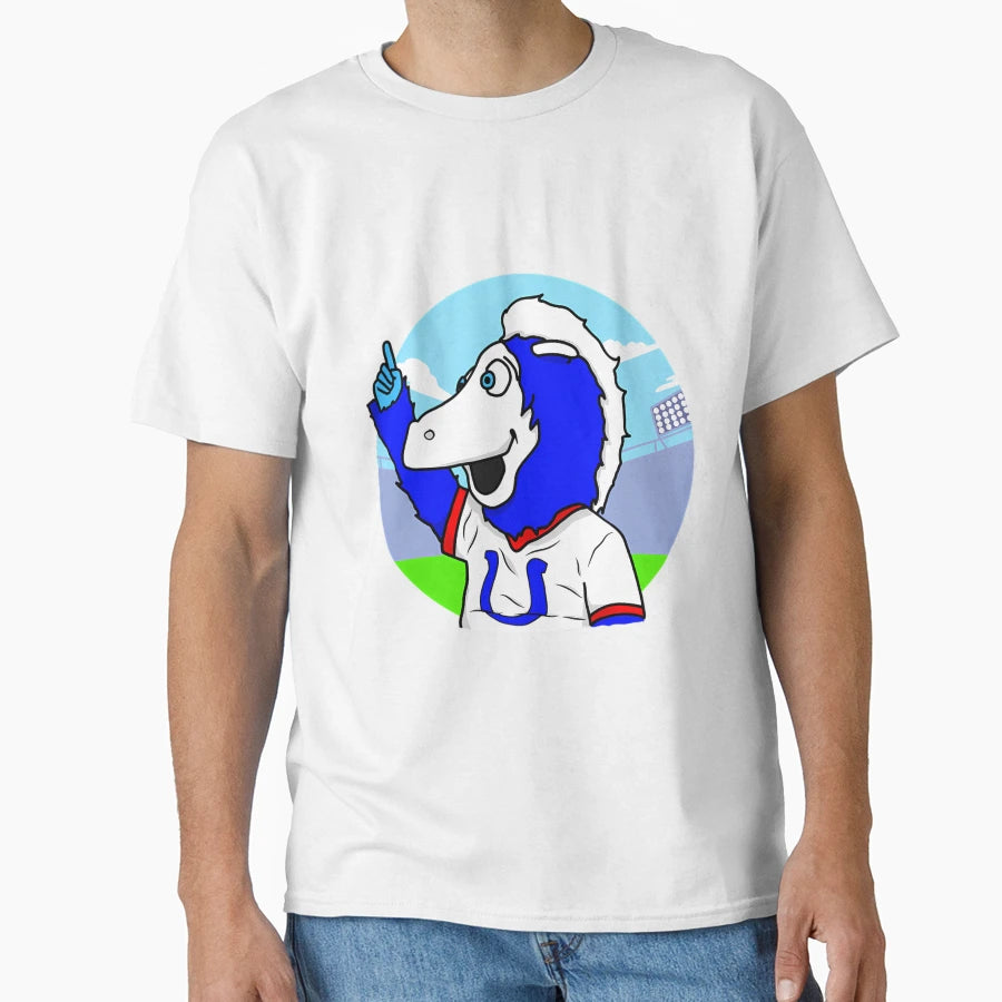 Blue Indianapolis Colts Mascot T-Shirt - Aesthetic Graphic Men Women - T-Shirt, Sweatshirt, Hoodie