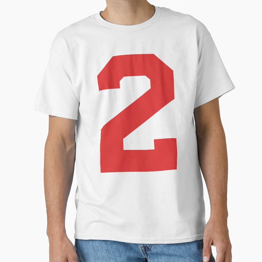 Number 2 Red Two Sports Number 2 T-Shirt - Novelty Apparel Men Women - T-Shirt, Sweatshirt, Hoodie