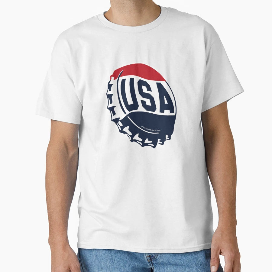 Bottle Cap Usa T-Shirt - Aesthetic Graphic Men Women - T-Shirt, Sweatshirt, Hoodie