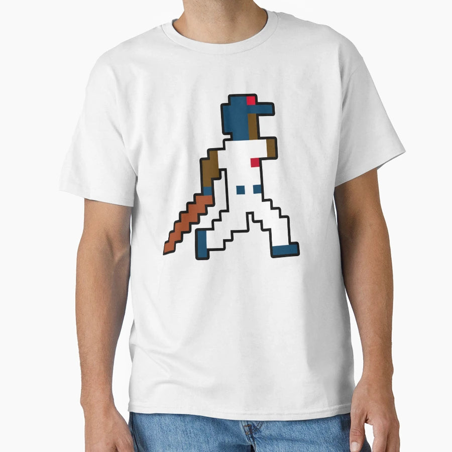 Cleveland Pixel Baseball Player T-Shirt - Aesthetic Graphic Men Women - T-Shirt, Sweatshirt, Hoodie