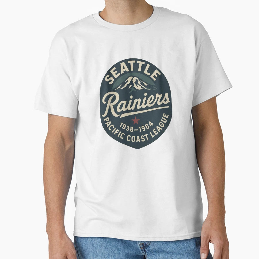 Seattle Rainiers Pacific Coast T-Shirt - Custom Art Print for Adults - T-Shirt, Sweatshirt, Hoodie
