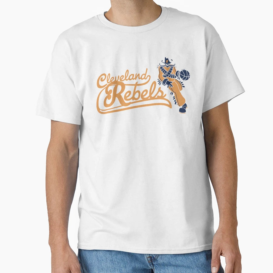 Cleveland Rebels Defunct Nba Basketball T-Shirt - Custom Art Print Unisex - T-Shirt, Sweatshirt, Hoodie