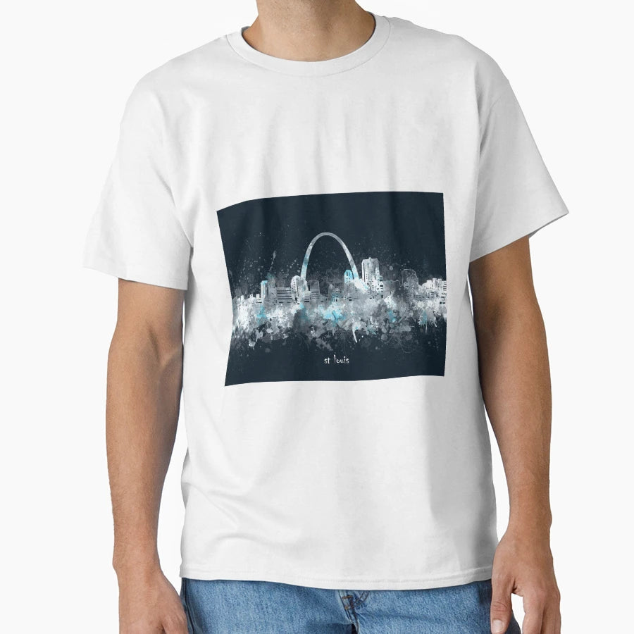 St Louis Skyline T-Shirt - Unique Graphic Men Women - T-Shirt, Sweatshirt, Hoodie