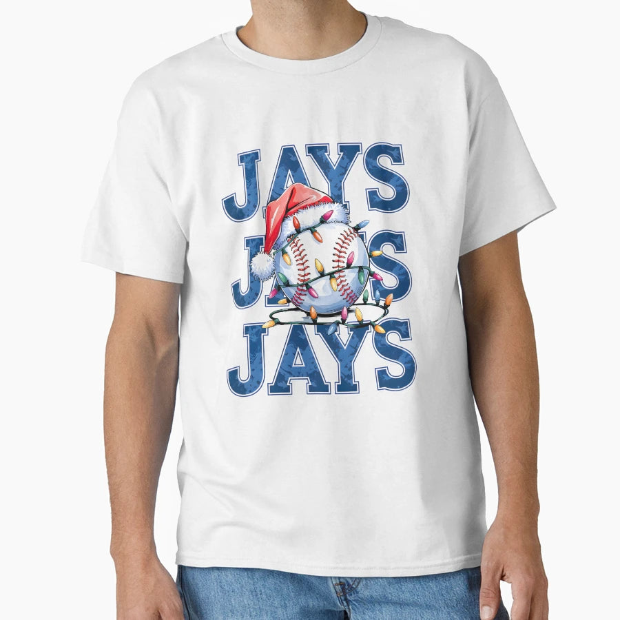Santa Hat Jays T-Shirt - Graphic Print for Adults - T-Shirt, Sweatshirt, Hoodie