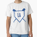 Los Angeles Abbreviation Baseball T-Shirt - Minimalist Print for Adults - T-Shirt, Sweatshirt, Hoodie