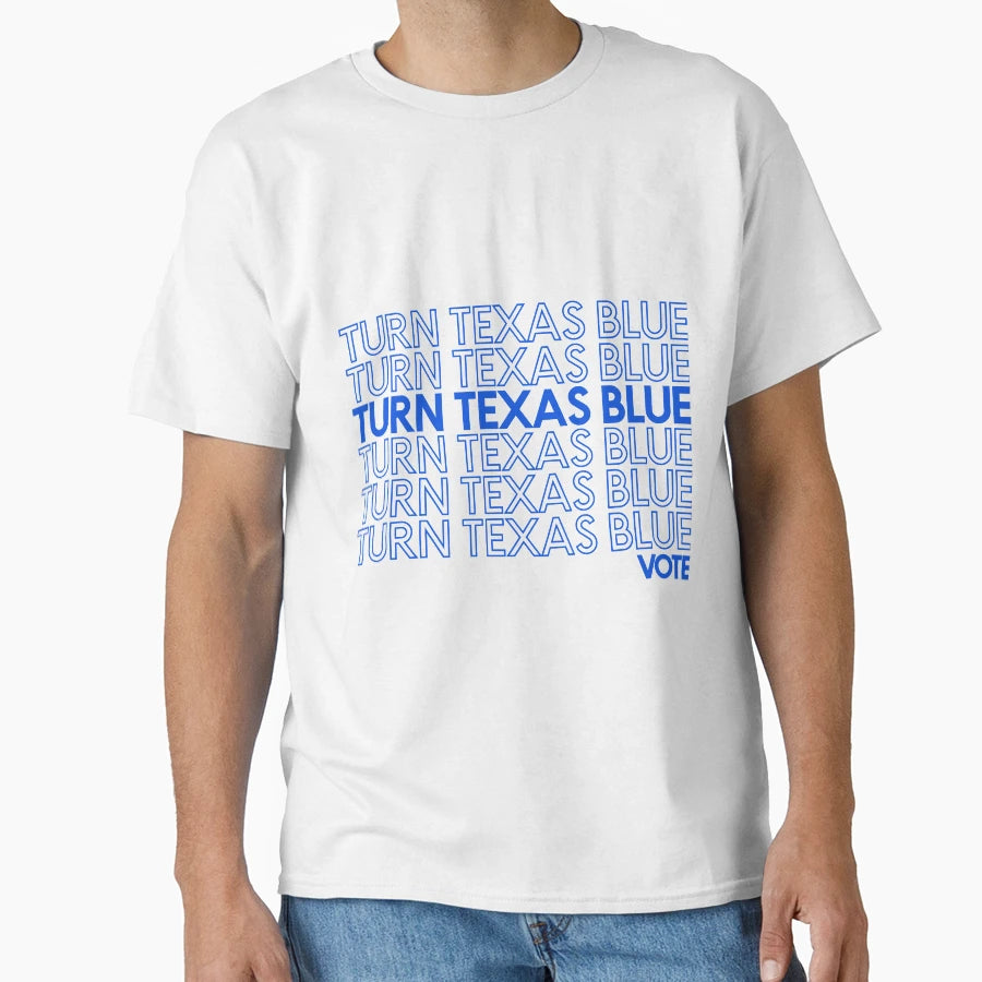 Turn Texas Blue T-Shirt - Trendy Graphic Unisex - T-Shirt, Sweatshirt, Hoodie