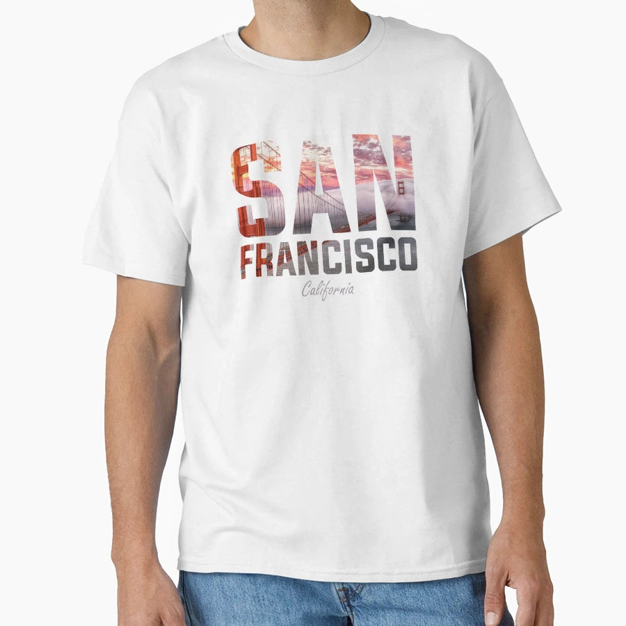 San Francisco Bay Golden Gate Bridge T-Shirt - Trendy Graphic for Adults - T-Shirt, Sweatshirt, Hoodie