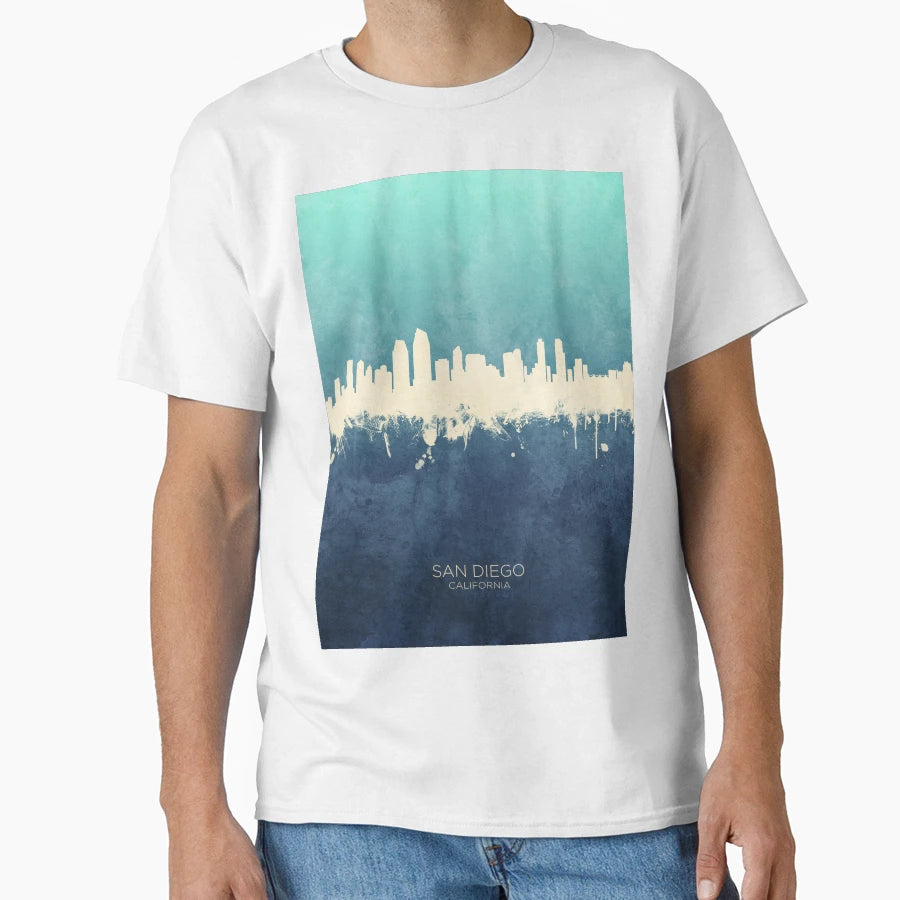 San Diego California Skyline T-Shirt - Fun Novelty Design Unisex - T-Shirt, Sweatshirt, Hoodie