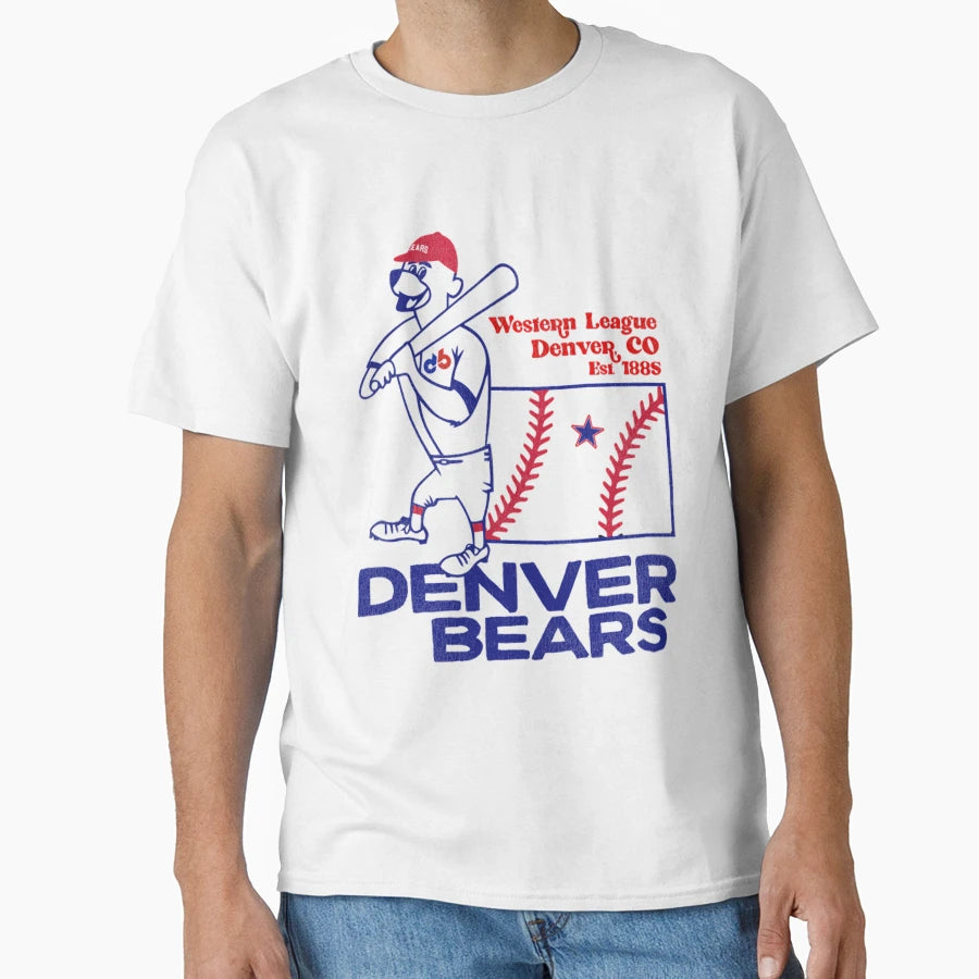 Defunct Denver Bears League Baseball T-Shirt - Custom Art Print Men Women - T-Shirt, Sweatshirt, Hoodie