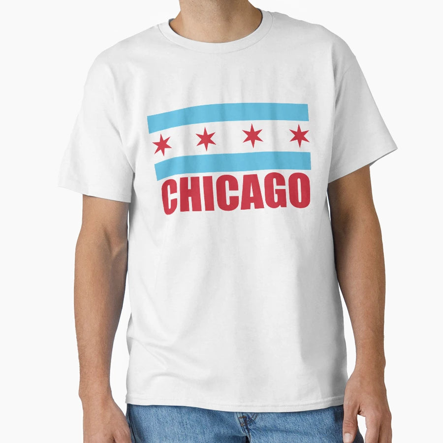 Chicago Flag T-Shirt - Streetwear Style for Adults - T-Shirt, Sweatshirt, Hoodie