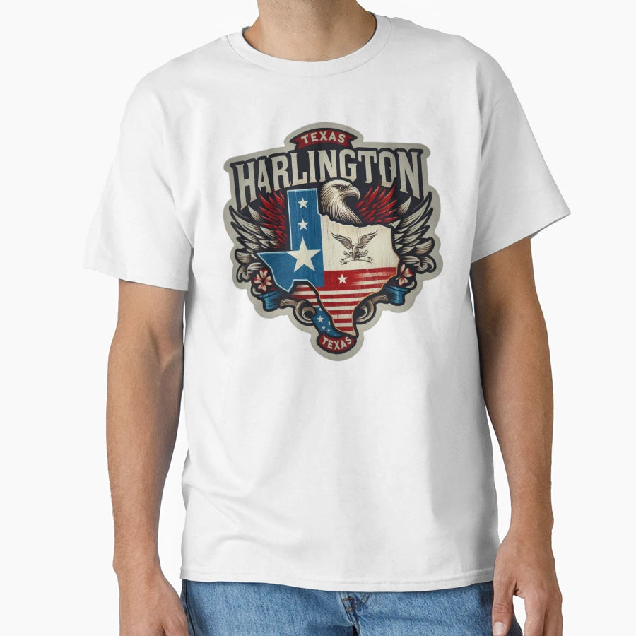 Harlington Texas T-Shirt - Fun Novelty Design for Adults - T-Shirt, Sweatshirt, Hoodie