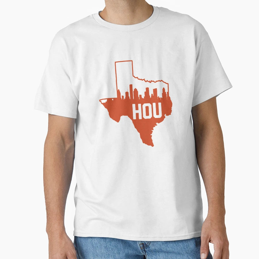 Houston Texas Baseball Hou Orange And Navy T-Shirt - Novelty Apparel Unisex - T-Shirt, Sweatshirt, Hoodie