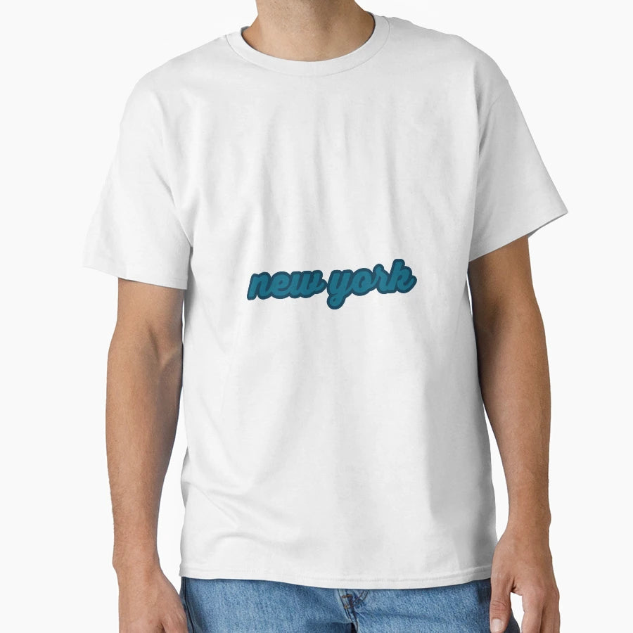 Blue New York T-Shirt - Aesthetic Graphic for Adults - T-Shirt, Sweatshirt, Hoodie