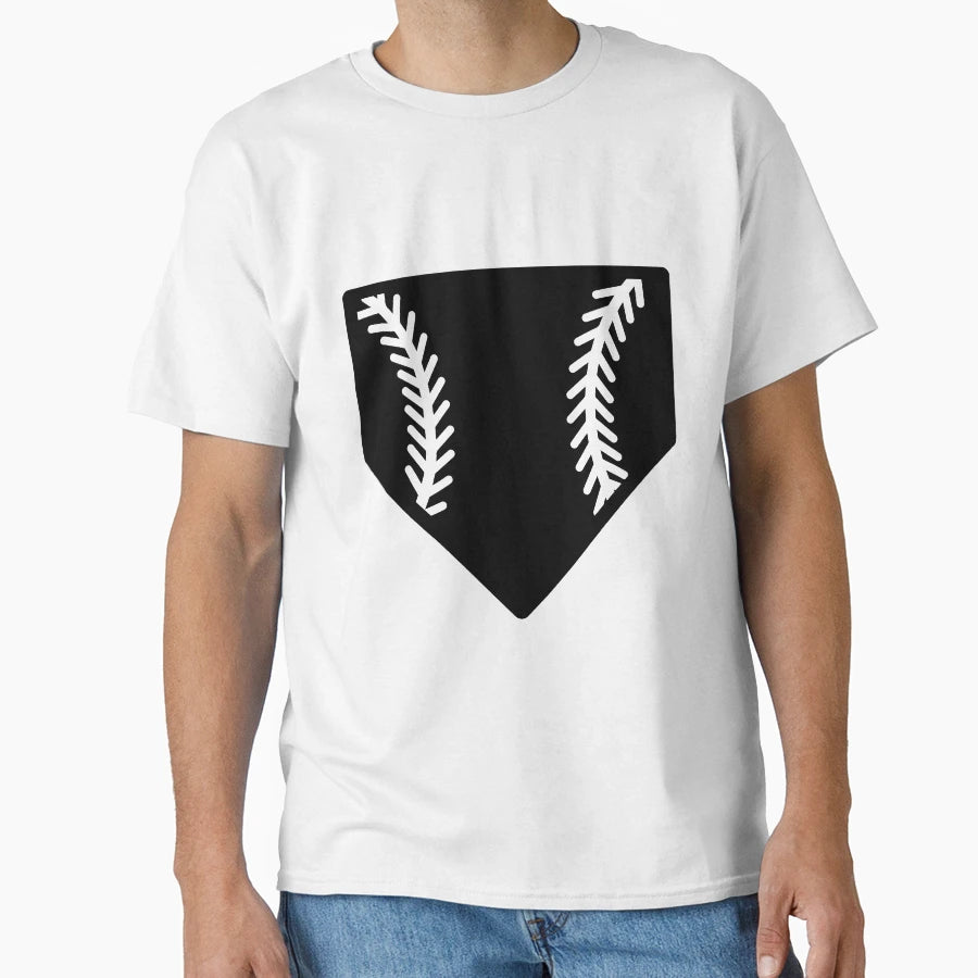 Baseball Home Plate Stitches T-Shirt - Novelty Apparel Men Women - T-Shirt, Sweatshirt, Hoodie