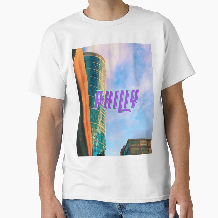 Sunset Market Street Philly T-Shirt - Minimalist Print for Adults - T-Shirt, Sweatshirt, Hoodie