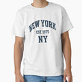 New York Ny 1975 College Logo T-Shirt - Custom Art Print Men Women - T-Shirt, Sweatshirt, Hoodie