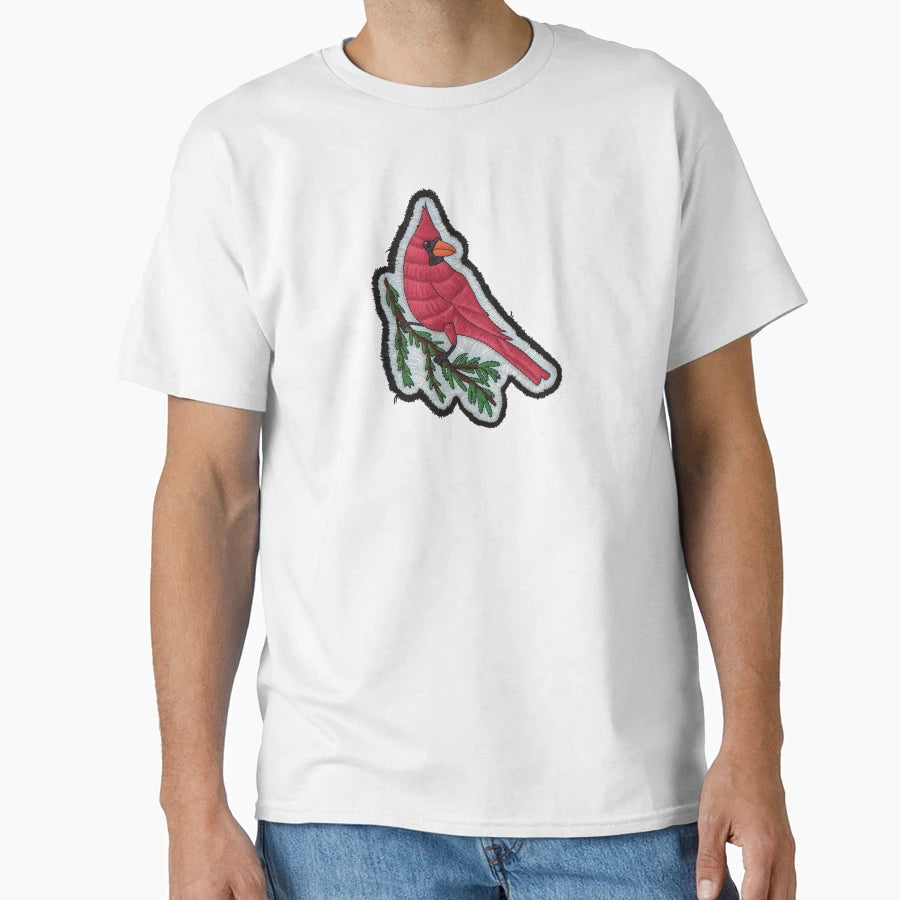 Embroidery Cardinal T-Shirt - Casual Everyday Wear Men Women - T-Shirt, Sweatshirt, Hoodie