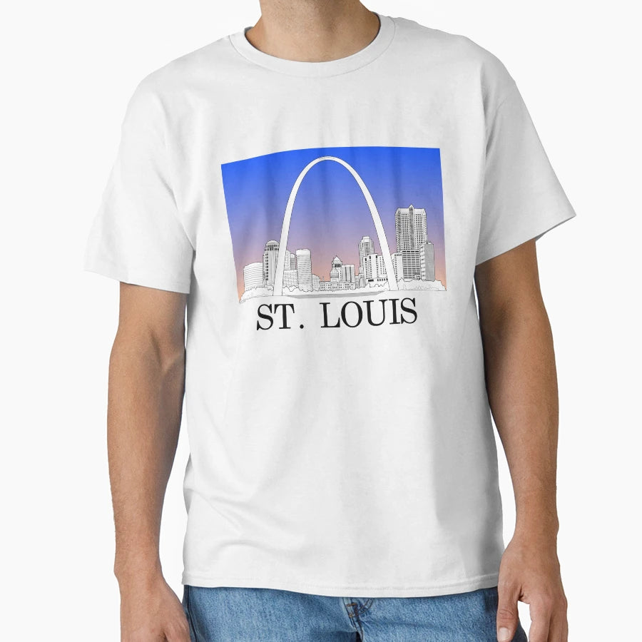Downtown St Louis City River Front T-Shirt - Aesthetic Graphic Men Women - T-Shirt, Sweatshirt, Hoodie