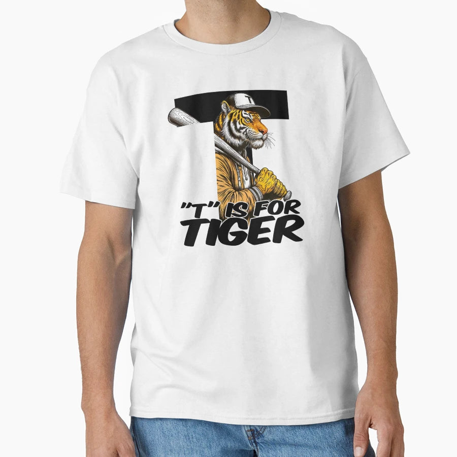 T Is Tiger T-Shirt - Fun Novelty Design for Adults - T-Shirt, Sweatshirt, Hoodie