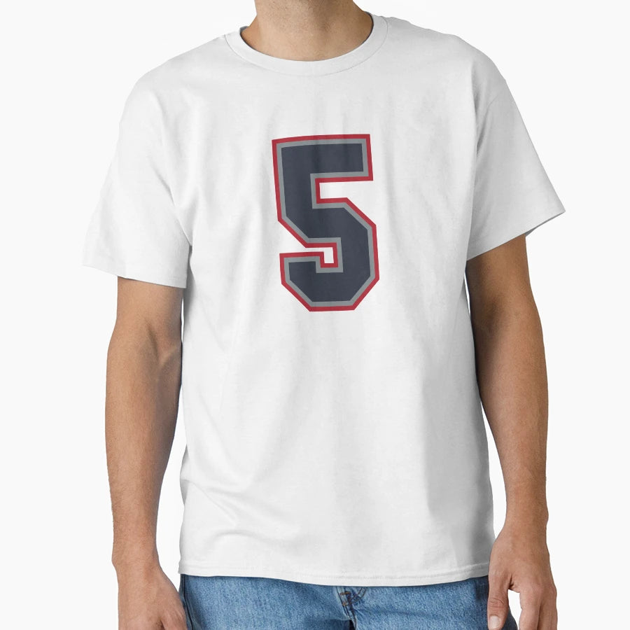 5 Navy Grey Red Sports Number Five T-Shirt - Fun Novelty Design Unisex - T-Shirt, Sweatshirt, Hoodie