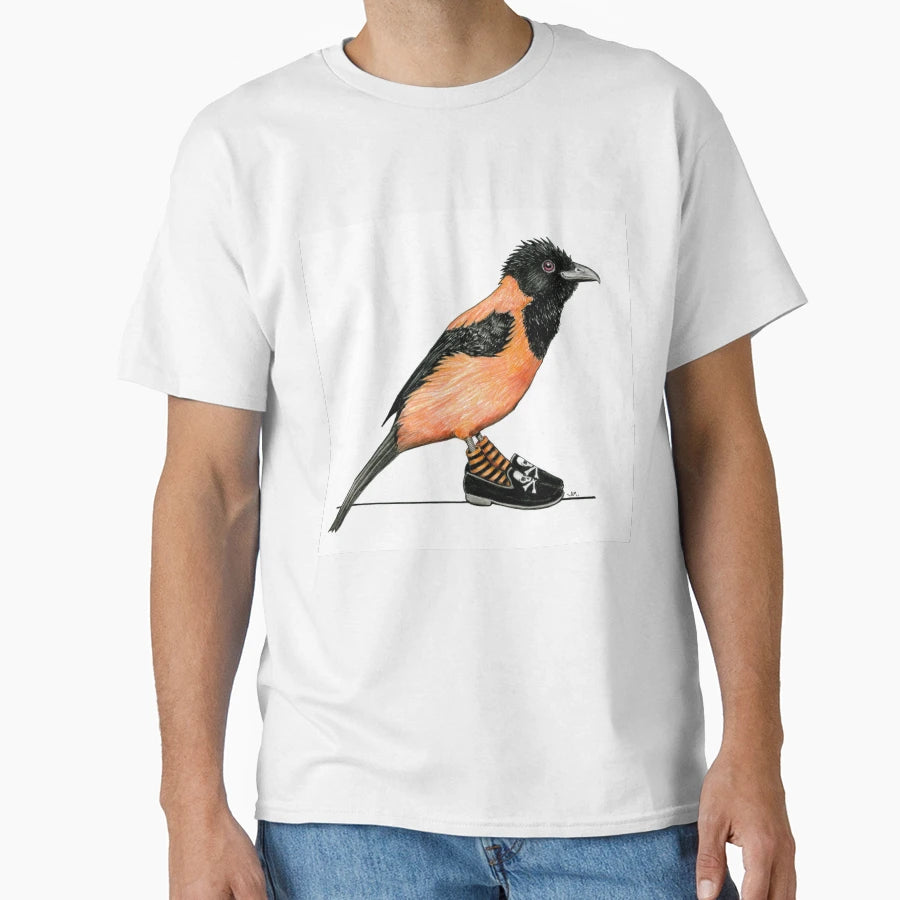 Hooded Pitohui Skull And Crossbones T-Shirt - Custom Art Print for Adults - T-Shirt, Sweatshirt, Hoodie