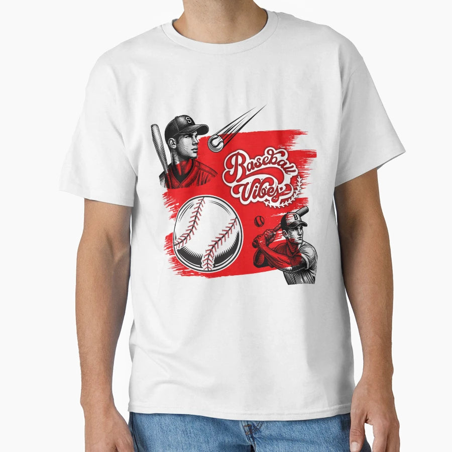 Baseball Vibes T-Shirt - Graphic Print Unisex - T-Shirt, Sweatshirt, Hoodie